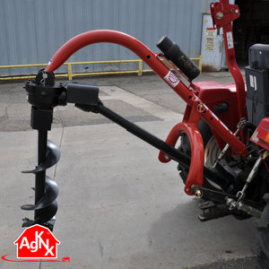 AgKnx Model 400 Compact 3-Point Post-Hole Digger for Sub-Compact, Compact, Cat 0 Tractors