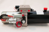 AgKNX 12 Volt DC Electro Hydraulic Power Unit for Snow Plows, 2 Qt Tank, Direct fit for Meyers, Western & Many Others